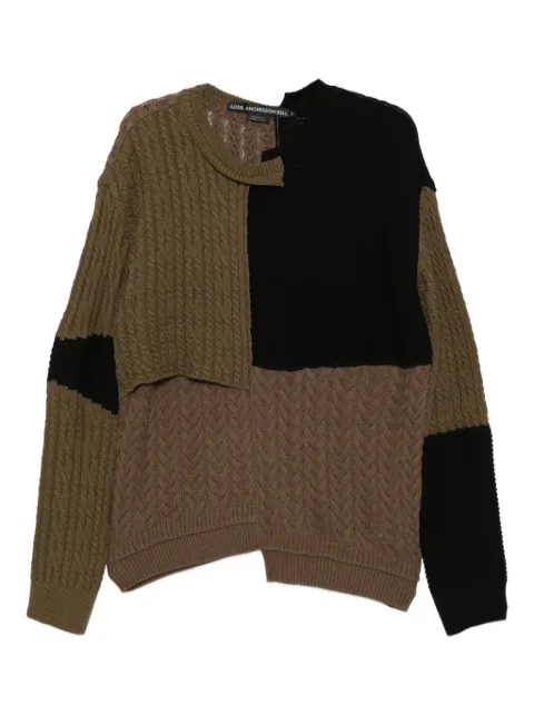 Andersson Bell Asymmetrischer Patchwork-Pullover
