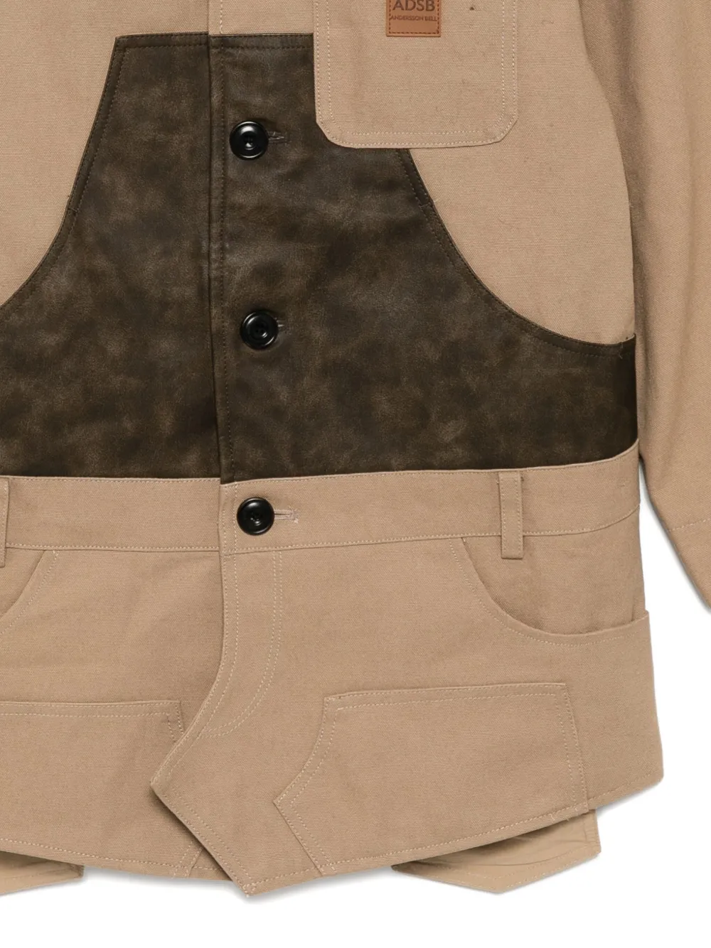 Andersson Bell Patchwork Jacket In Neutral