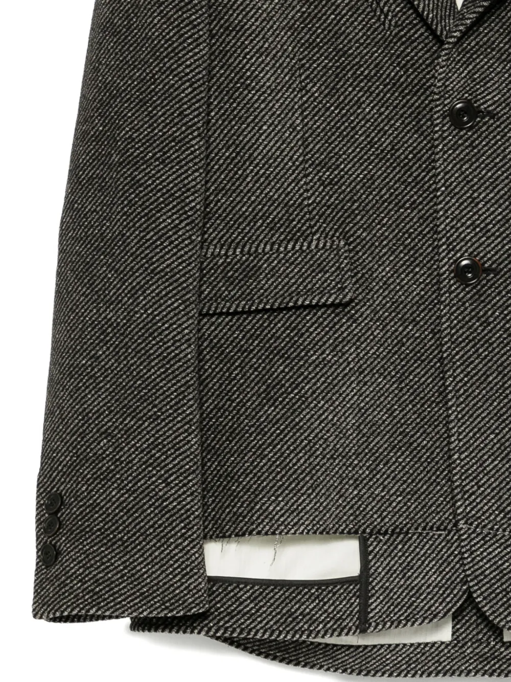 Andersson Bell Layered Details Blazer In Gray