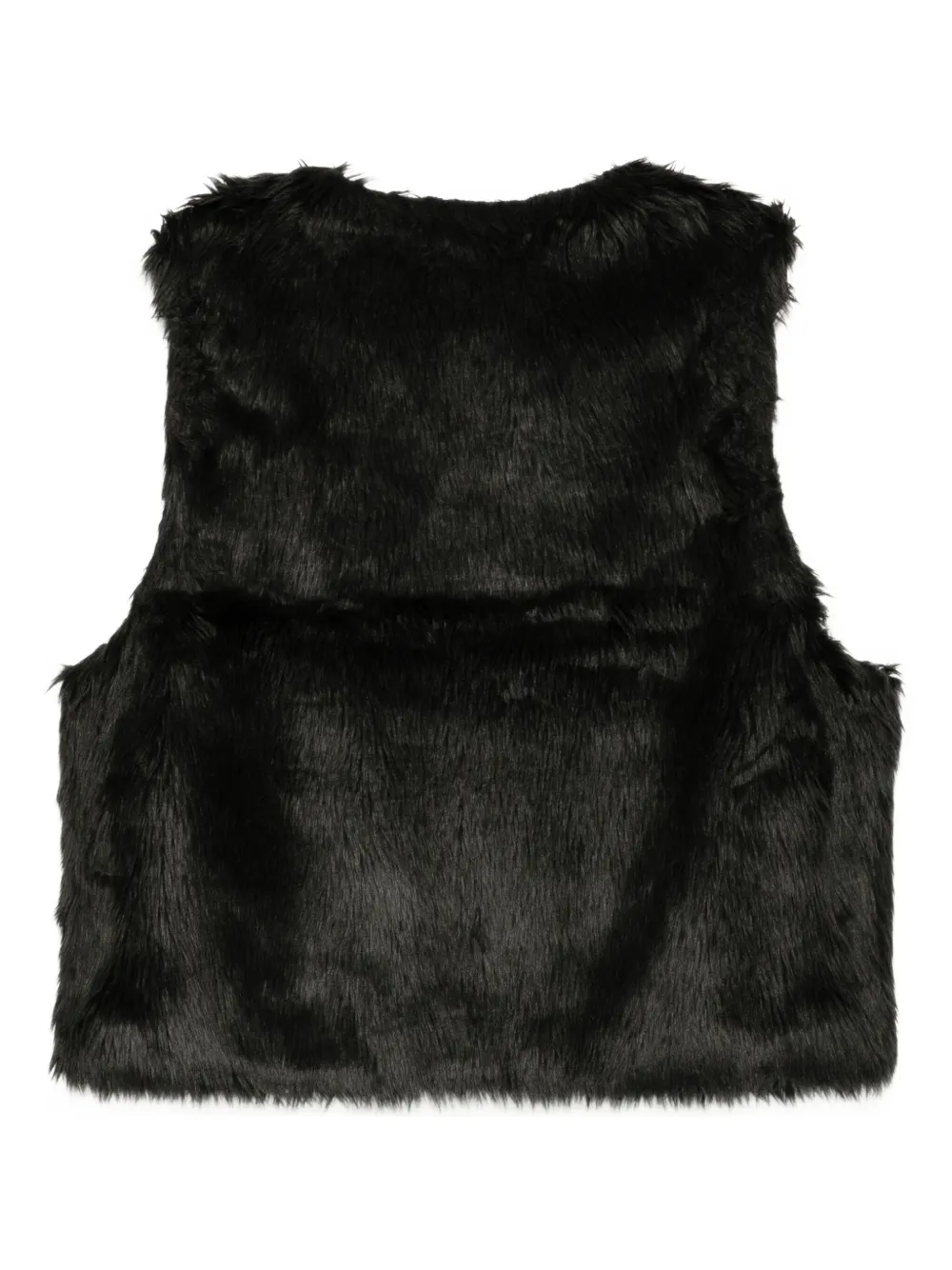 Andersson Bell Zip-up Collarless Vest In Black