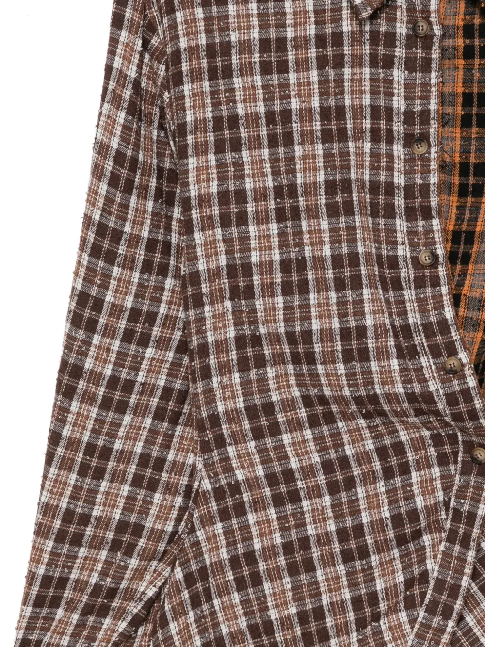 Andersson Bell Brown Twist Check Shirt In Brown