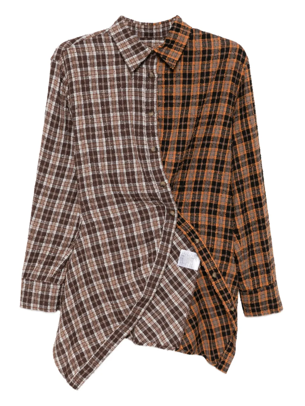 Andersson Bell Brown Twist Check Shirt In Brown