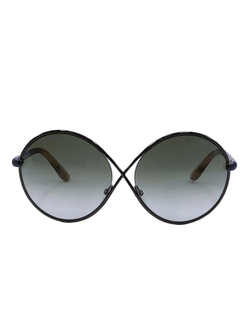 TOM FORD Eyewear round full-rim sunglasses Zwart