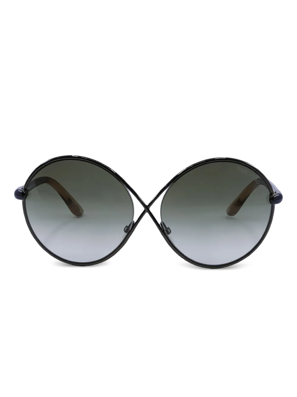 TOM FORD Eyewear Zonnebril met rond montuur Zwart