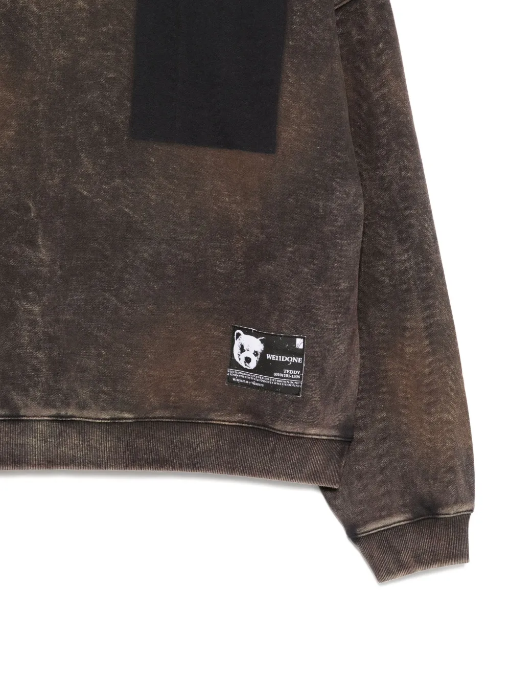 We11done Sweater met geborduurd logo Bruin