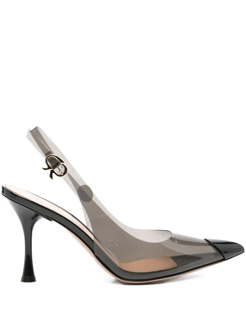 Gianvito Rossi 90mm slingback transparent pumps Black