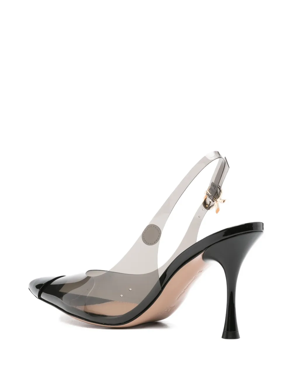 Gianvito Rossi 90mm slingback transparent pumps Black