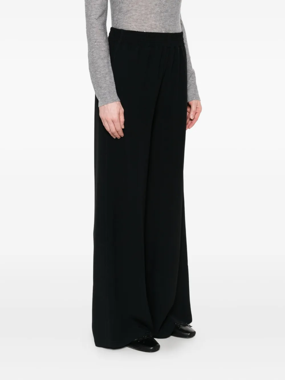 Fabiana Filippi elasticated-waistband palazzo pants Zwart