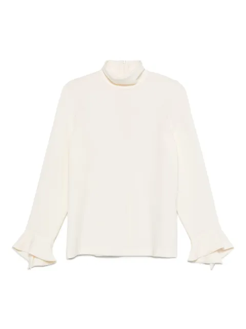 Alberto Biani high-neck bell-sleeve blouse
