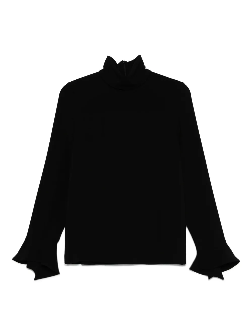high-neck blouse