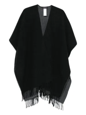 ポンチョ・ケープ FABIANA FILIPPI Women Capes SAD275A006L402 VRU Silver Fabiana Filippi pocket-detail Draped Cape | White | FARFETCH