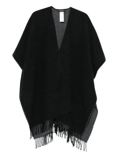 Fabiana Filippi fringed v-neck poncho