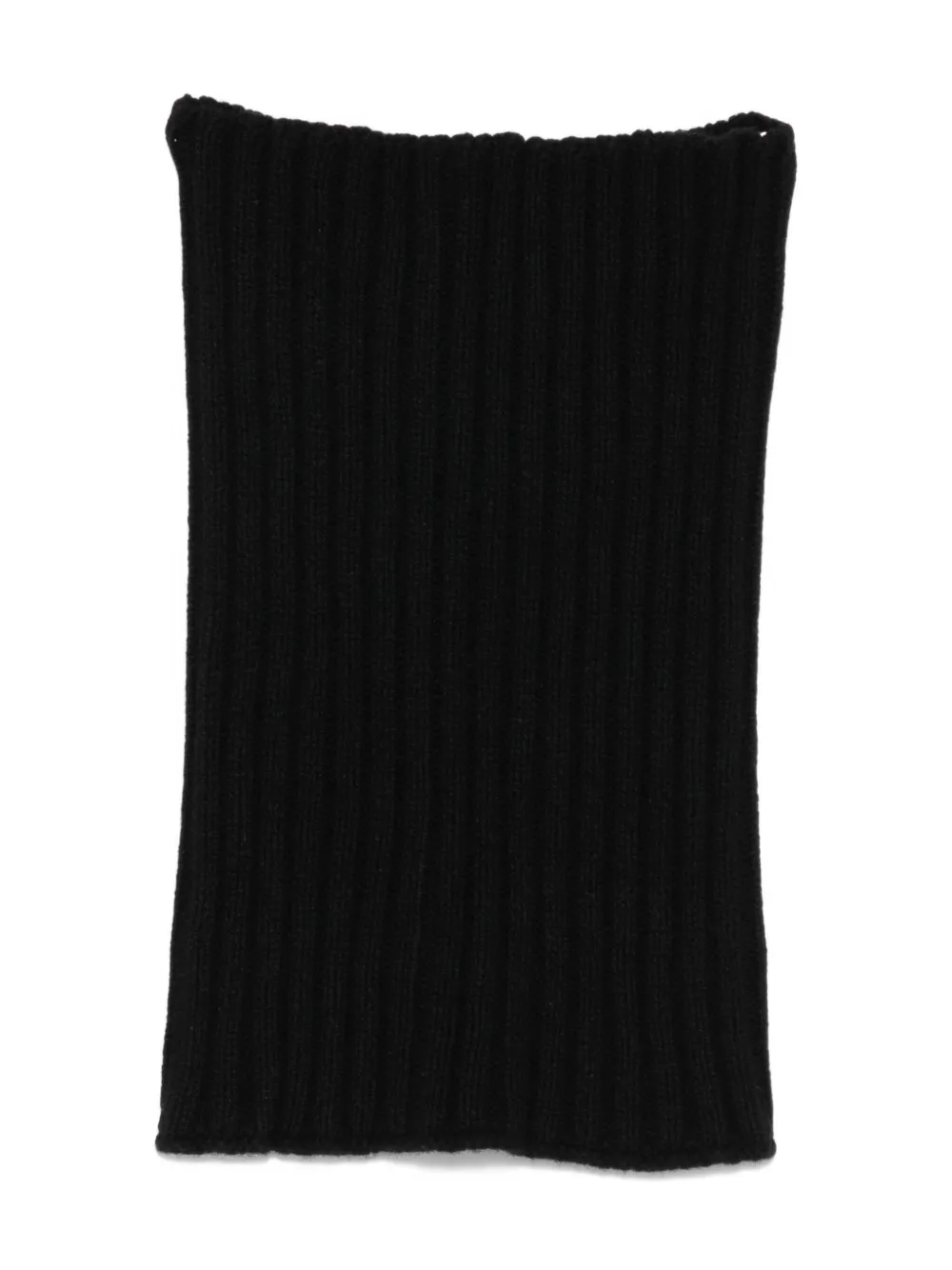 Rick Owens Ribbed-knit Rectangular Scarf In Black