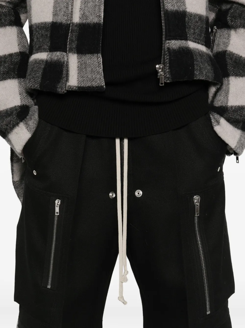 Rick Owens Cargobelas straight-leg trousers Zwart