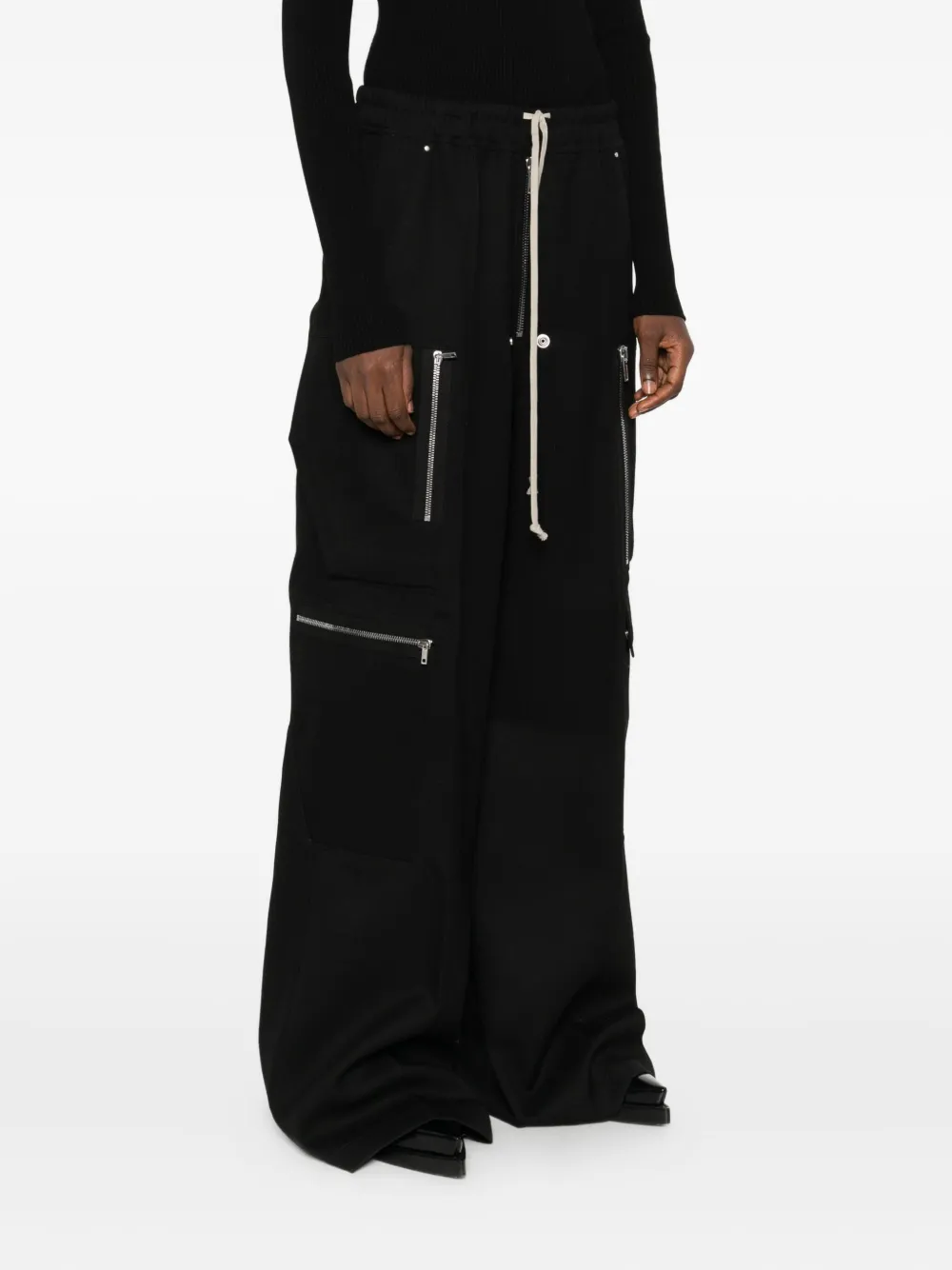 Rick Owens Cargobelas straight-leg trousers Zwart