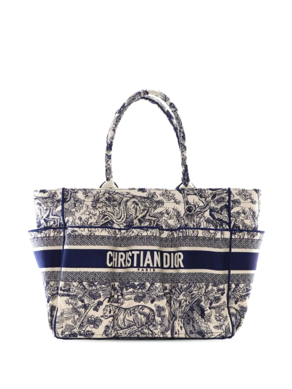 2020 Canvas Embroidered Toile De Jouy Catherine tote bag