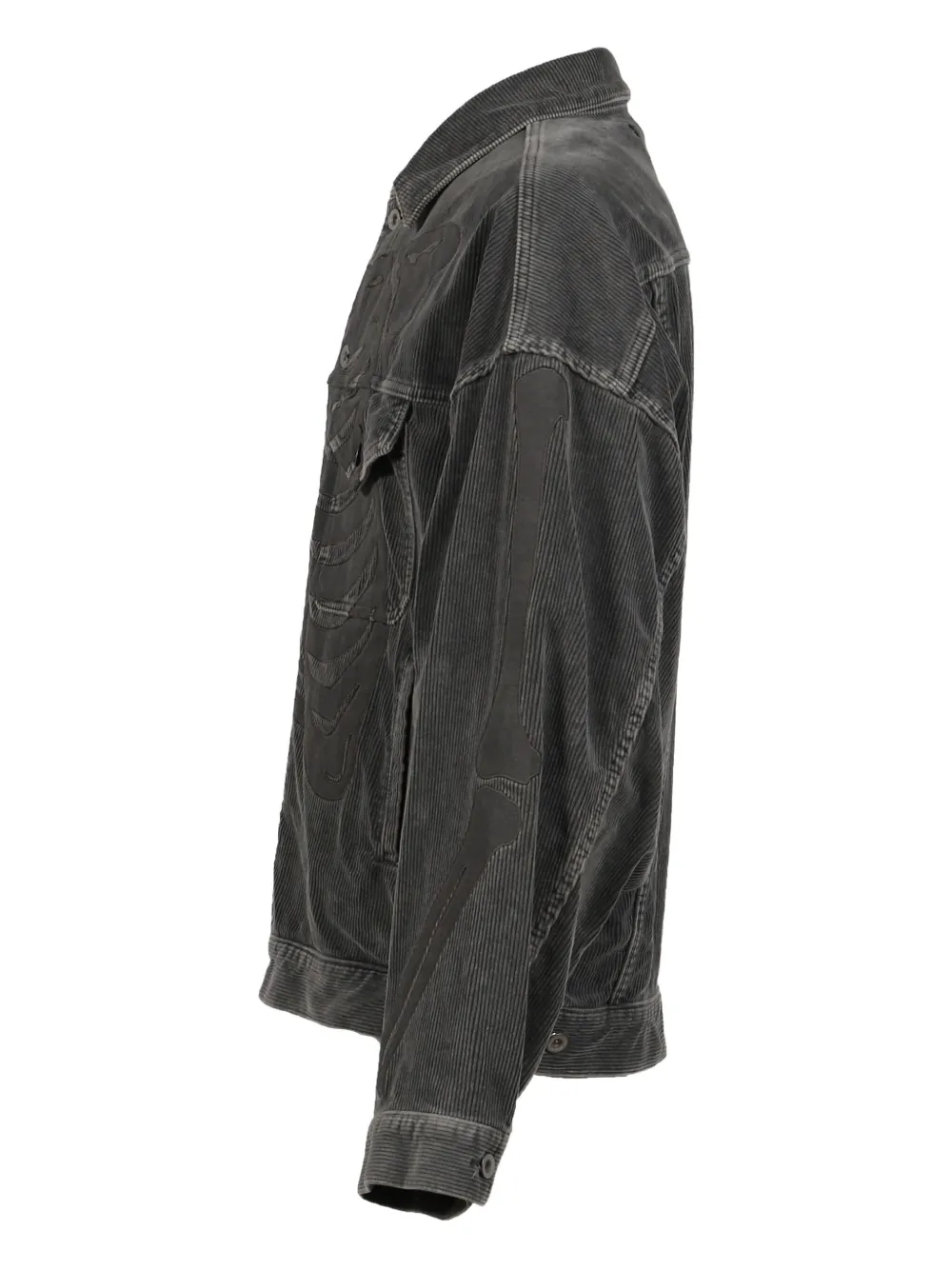 Doublet Ribfluwelen jack Grijs