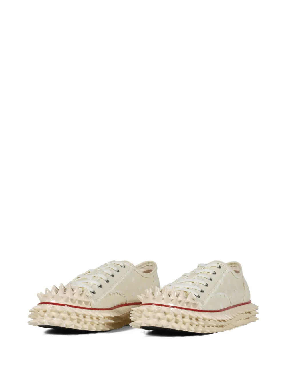 Doublet studded lace-up sneakers White