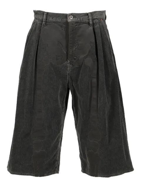 Doublet pleated corduroy shorts