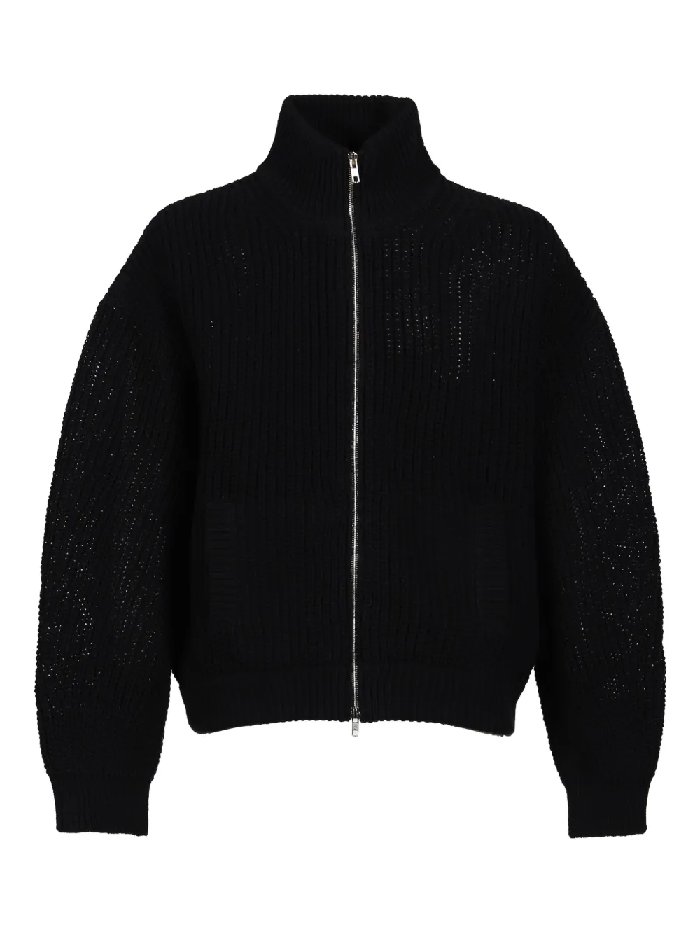 Doublet zip-up ribbed jacket | Black | Image 1