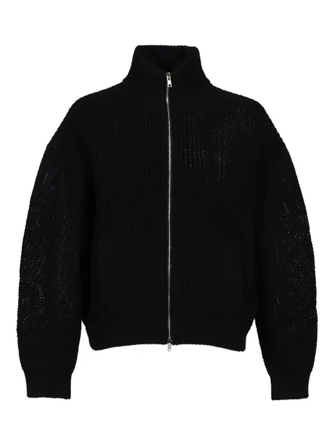 Doublet zip-up ribbed jacket