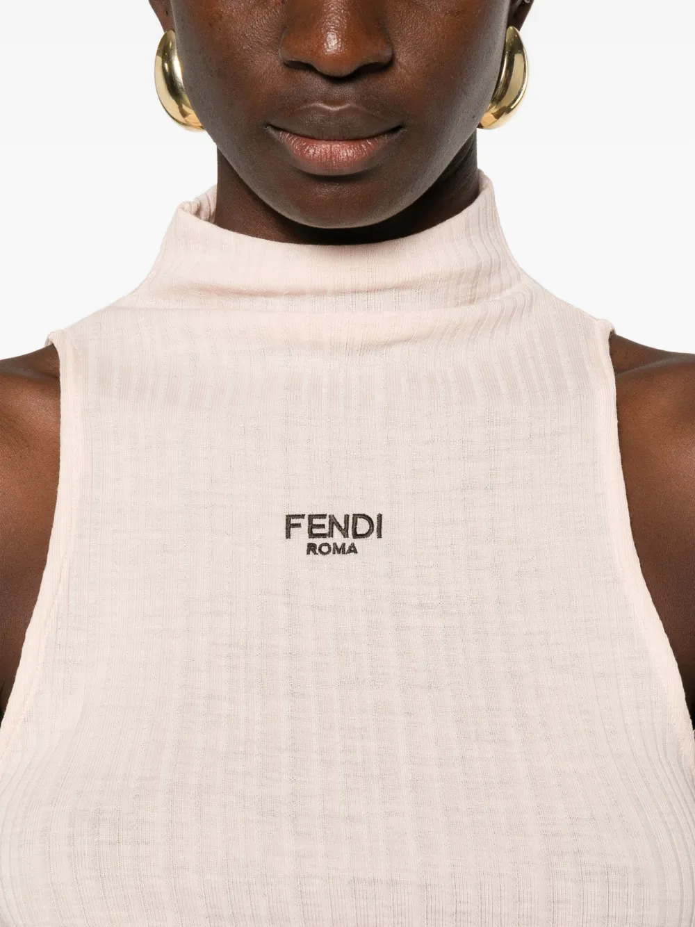 FENDI Top met col Roze