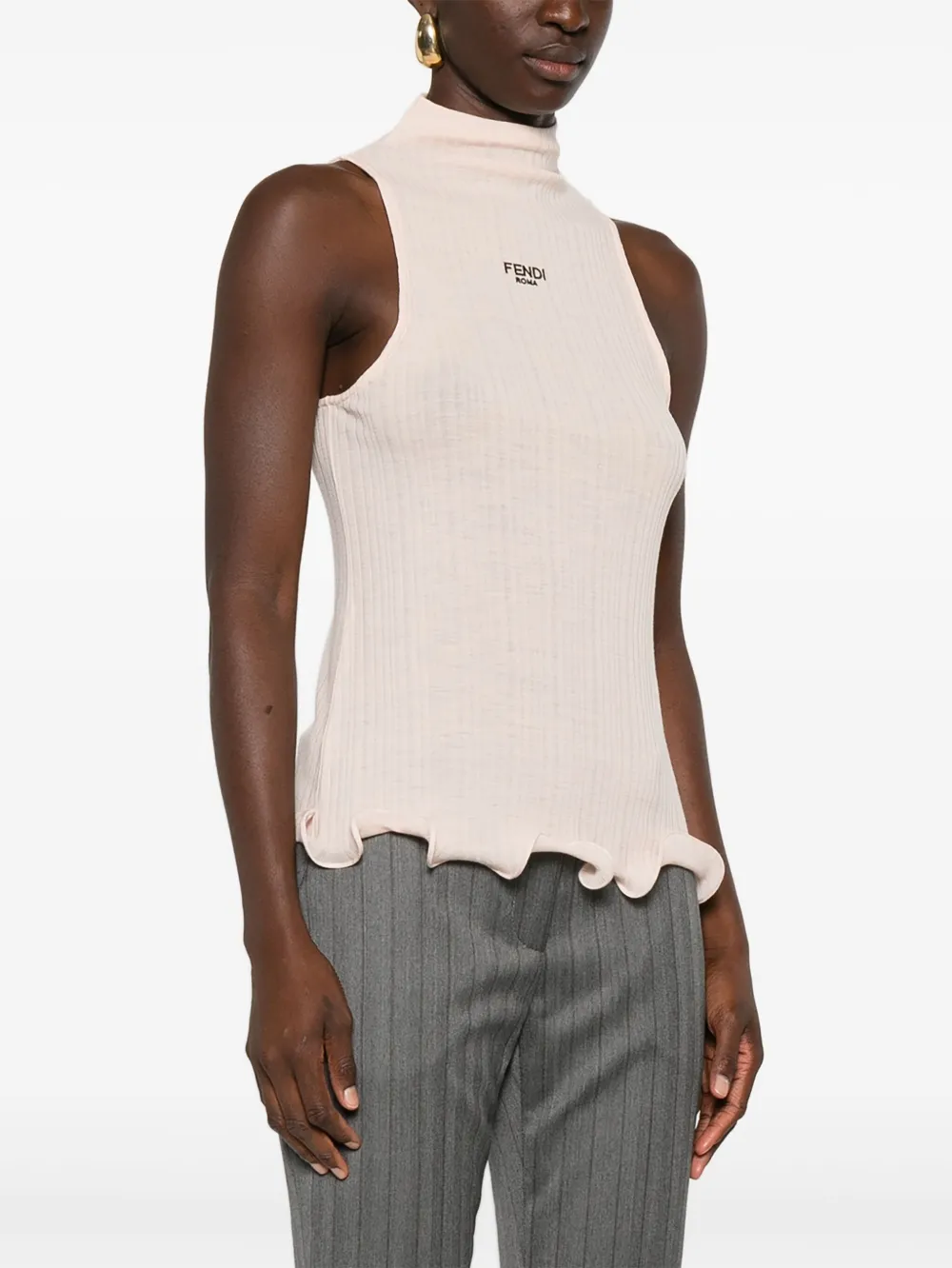 FENDI Top met col Roze