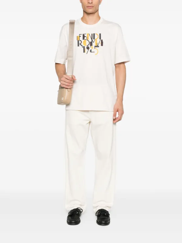 FENDI Roma 1925 Graphic T-shirt | Neutrals | FARFETCH