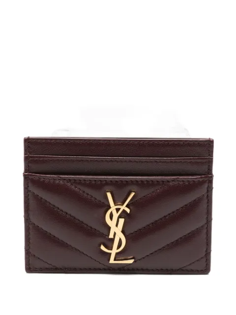 Saint Laurent 퀼팅 로고 카드홀더
