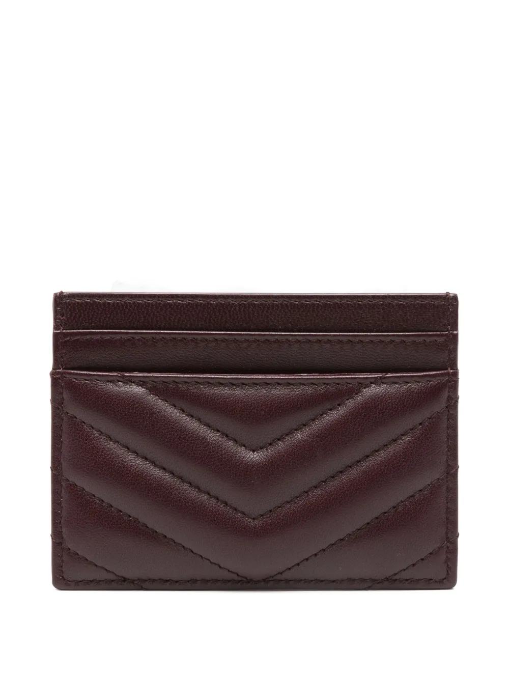 Saint Laurent quilted logo card holder - Rood