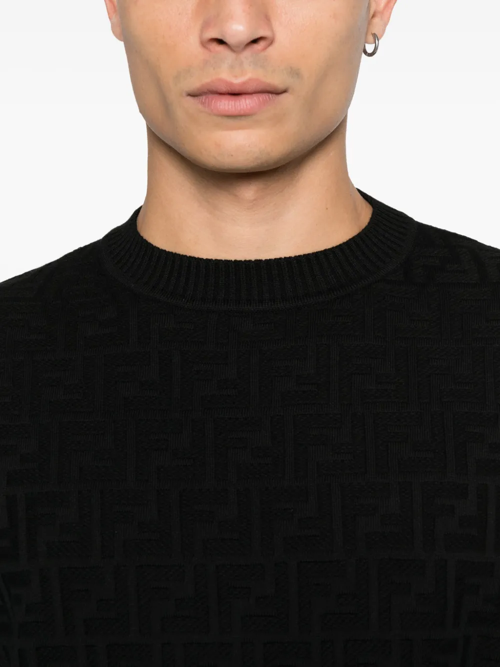 FENDI FF-logo T-shirt Zwart