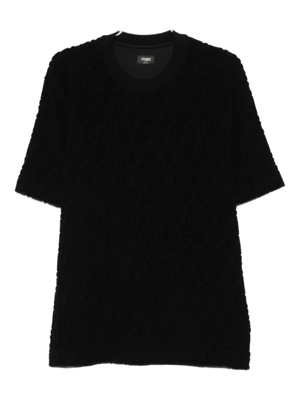 textured crew-neck T-shirt