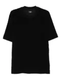 FENDI textured crew-neck T-shirt - Black