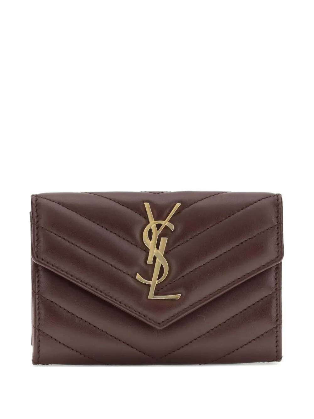 Saint Laurent Cassandre gewatteerde portemonnee met logo Rood