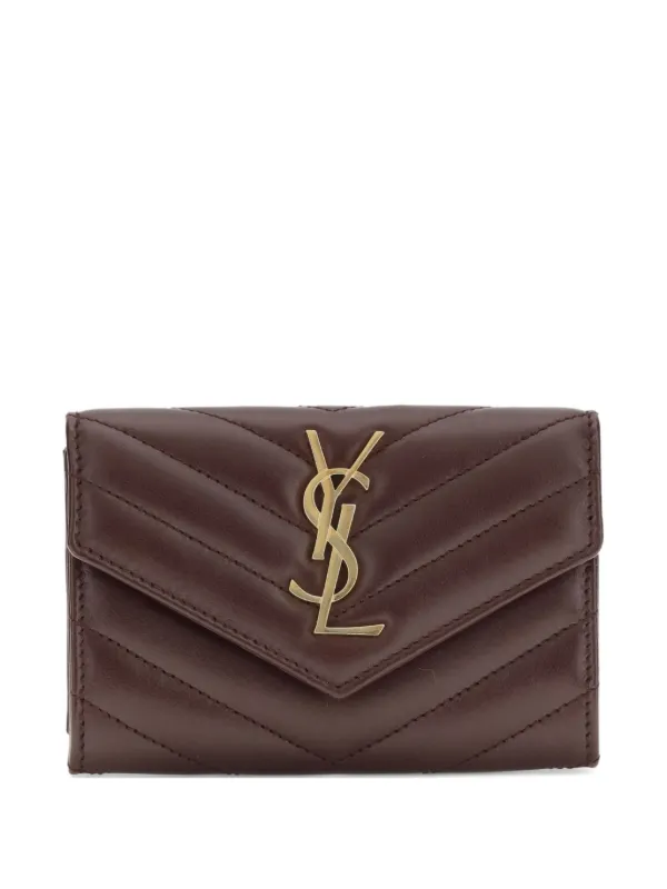 Saint Laurent Cassandre Quilted Logo Wallet Red FARFETCH PH