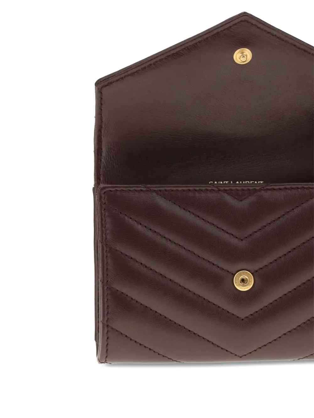 Saint Laurent Cassandre gewatteerde portemonnee met logo Rood
