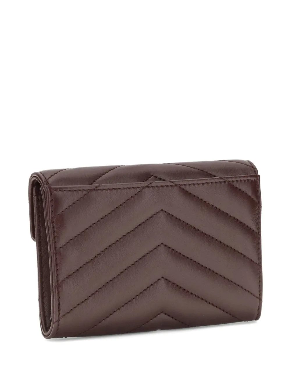 Saint Laurent Cassandre gewatteerde portemonnee met logo Rood