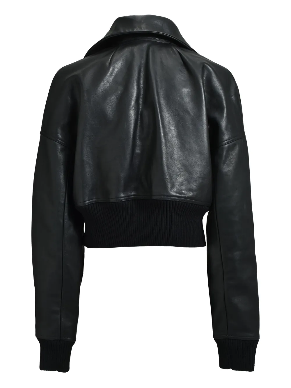 Rick Owens cropped leather zip-front jacket | Leather Jackets | Image 2