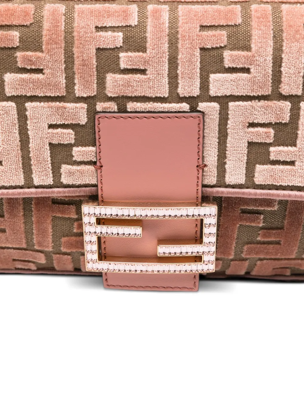 FENDI Medium Baguette schoudertas met FF-patroon Bruin