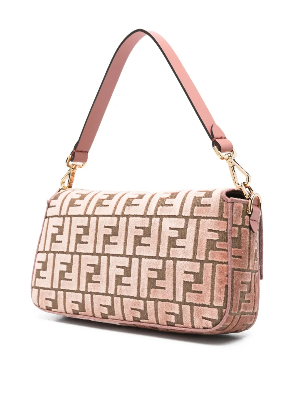 FENDI Medium Baguette schoudertas met FF-patroon Bruin