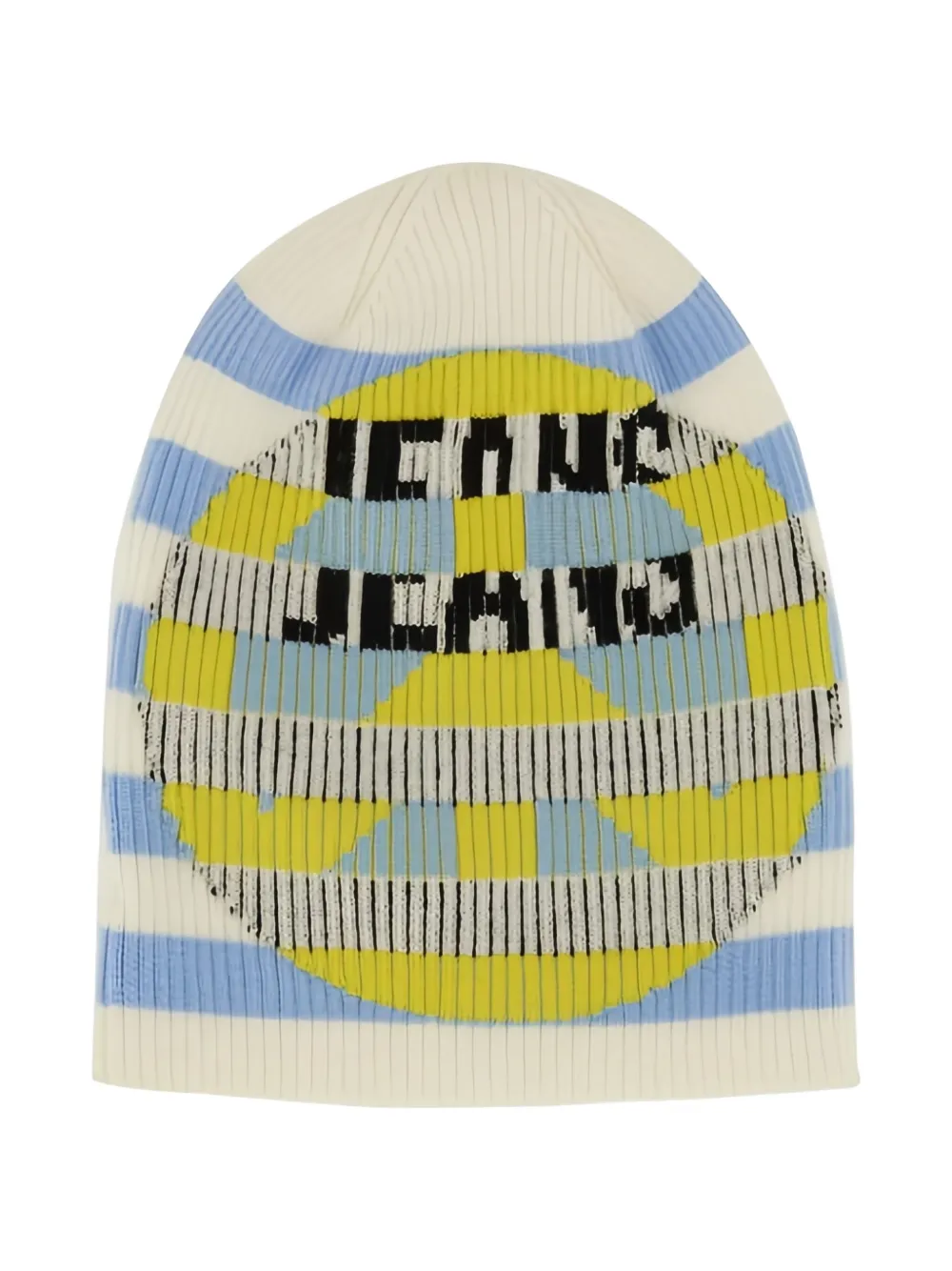 MOSCHINO JEANS striped heart hat - Beige