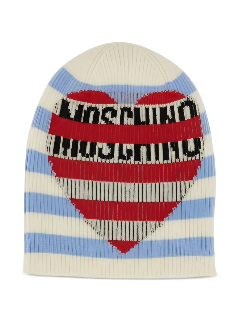 MOSCHINO JEANS striped heart hat - Toni neutri