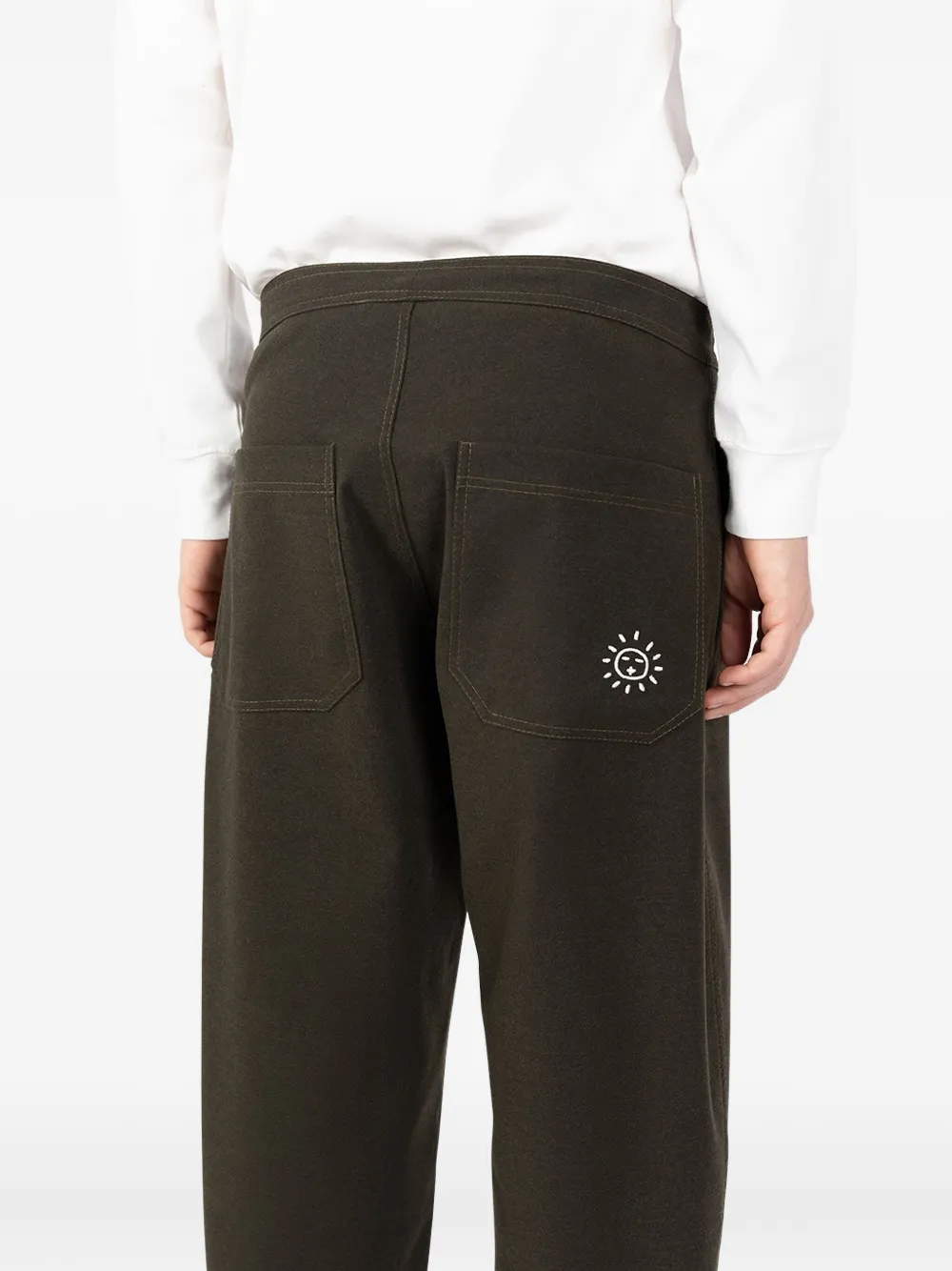Société Anonyme Hakuba Embroidered Trousers In Brown