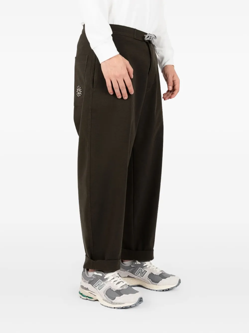Société Anonyme Hakuba Embroidered Trousers In Brown