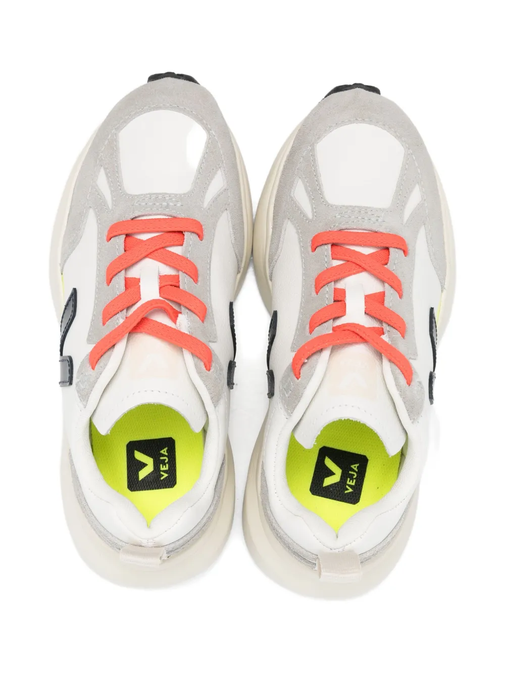 VEJA Kids Small Canary v-leather sneakers White