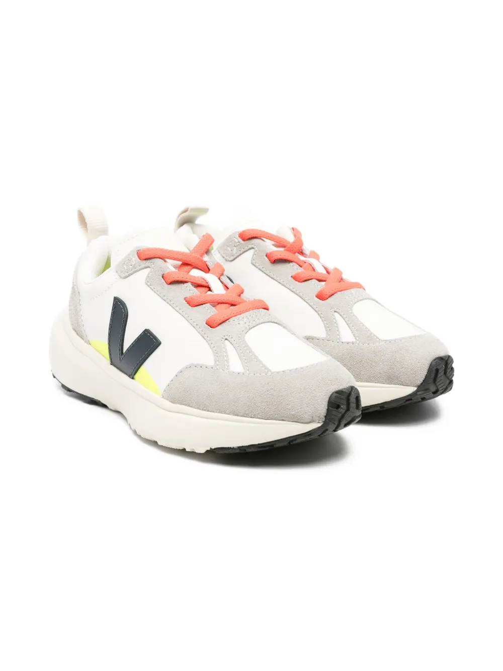 VEJA Kids Small Canary v-leather sneakers White