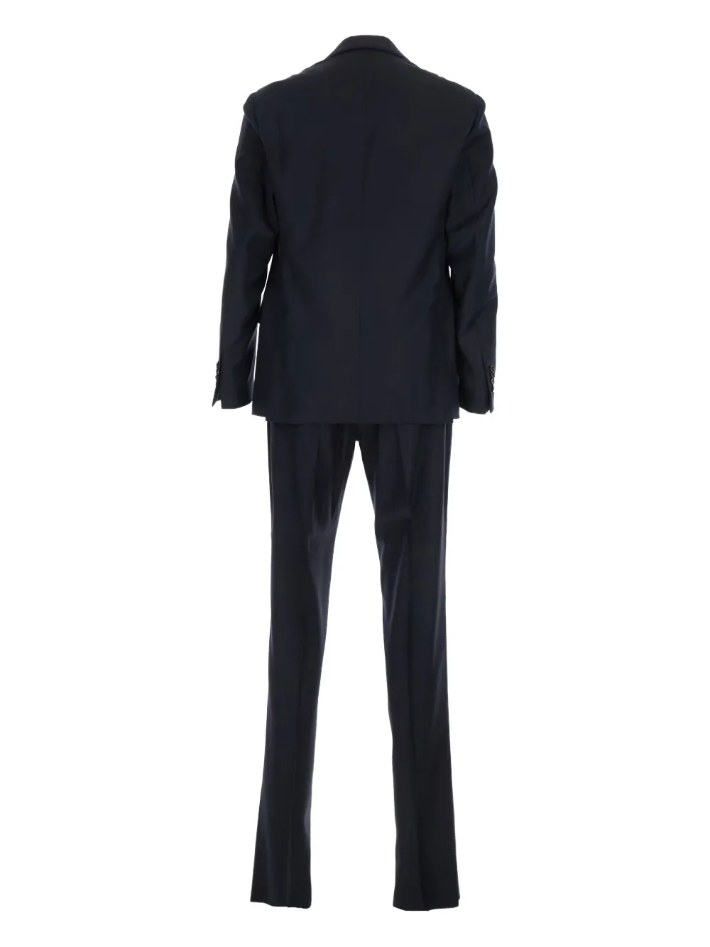 Lardini wool-silk blend single-breasted suit Blauw