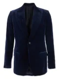 Lardini velvet single-button blazer - Blue