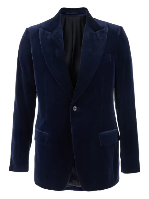 Lardini velvet single-button blazer
