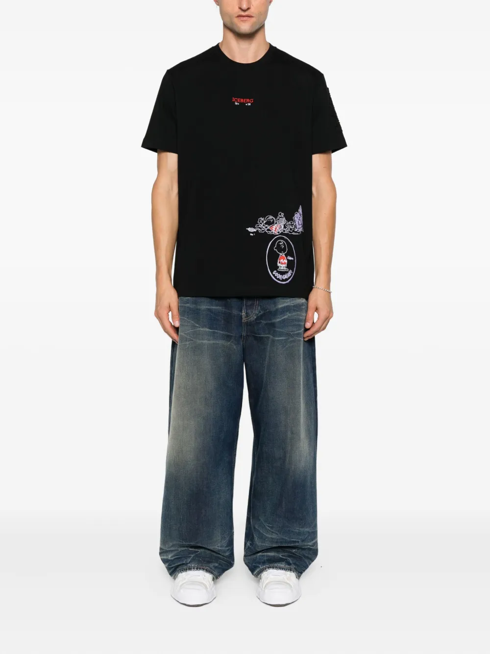 Iceberg x Peanuts crew-neck T-shirt - Zwart